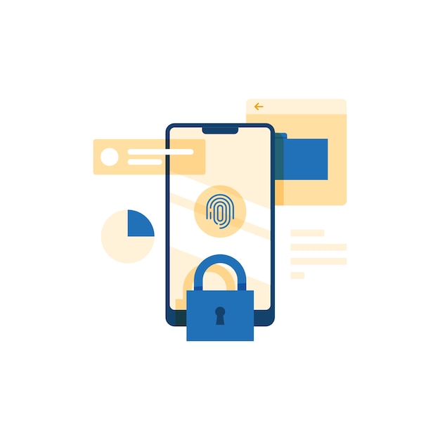 Mobile Security Vector illustration