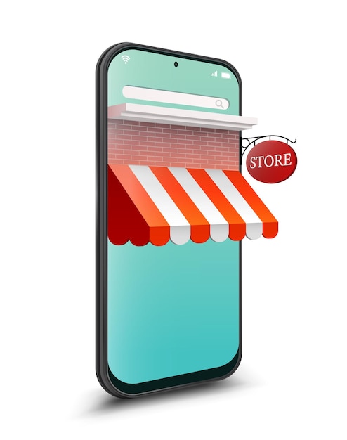 Вектор Мобильное приложение для покупок или концепция веб-сайта цифровое маркетинговое продвижение 3d векторная иллюстрация