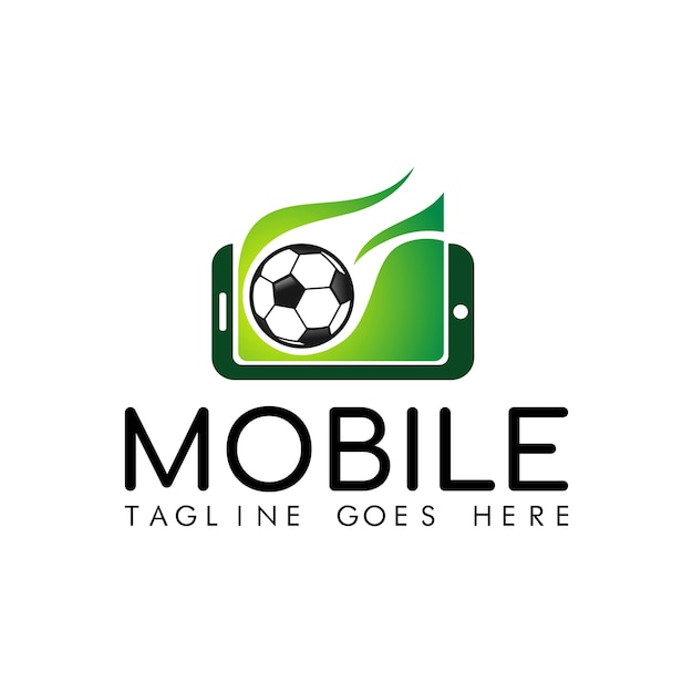 Vector mobile soccer logo vector