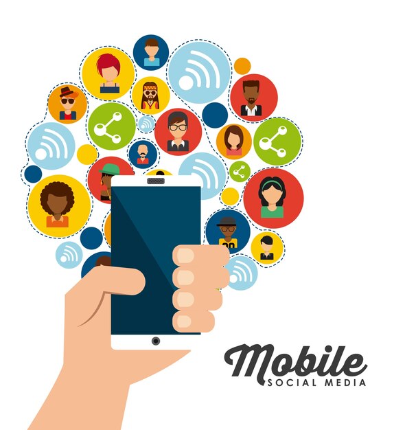 Mobile social media  design