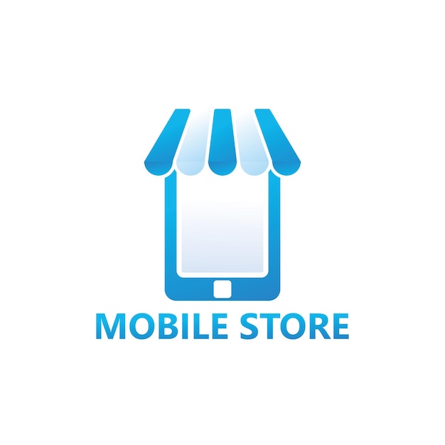 Mobile store logo template design