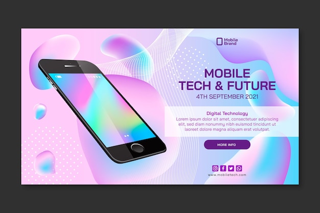 Mobile tech banner template