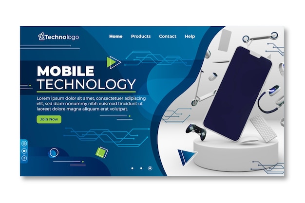 Mobile tech landing page