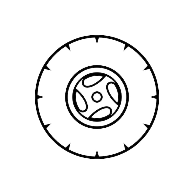 Vector mobile tire icon