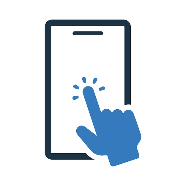 Premium Vector | Mobile touch icon simple editable vector illustration