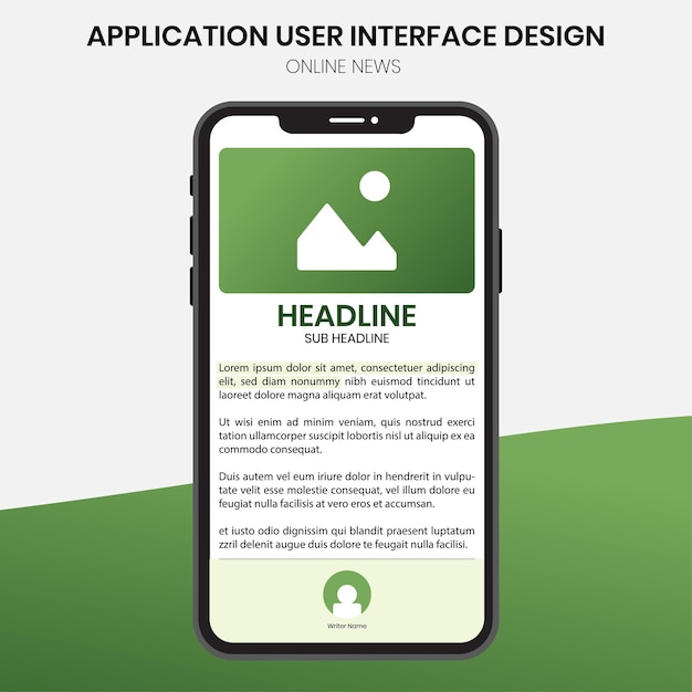 mobile user interface online news display