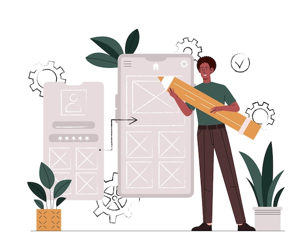 Vector mobile ux concept
