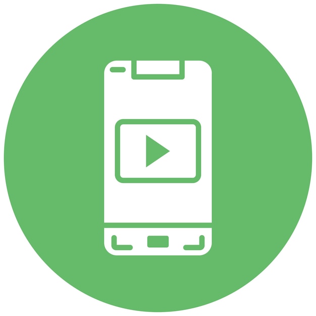 Mobile Video Vector Illustration Style