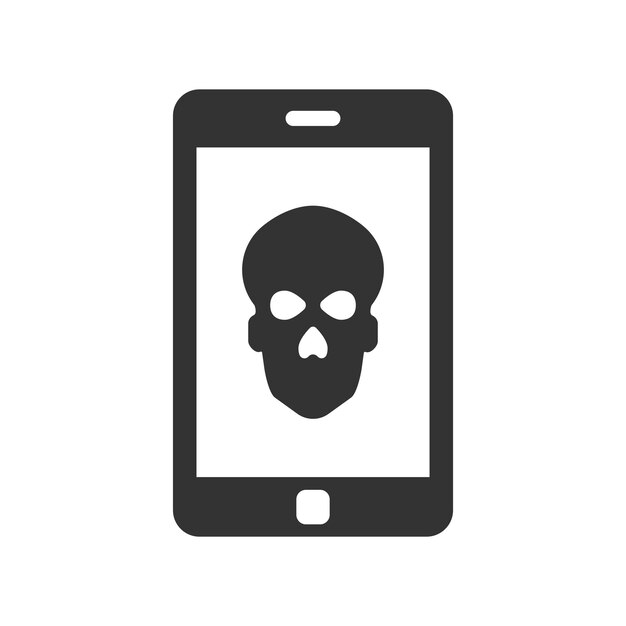 Vettore iconica di virus mobile