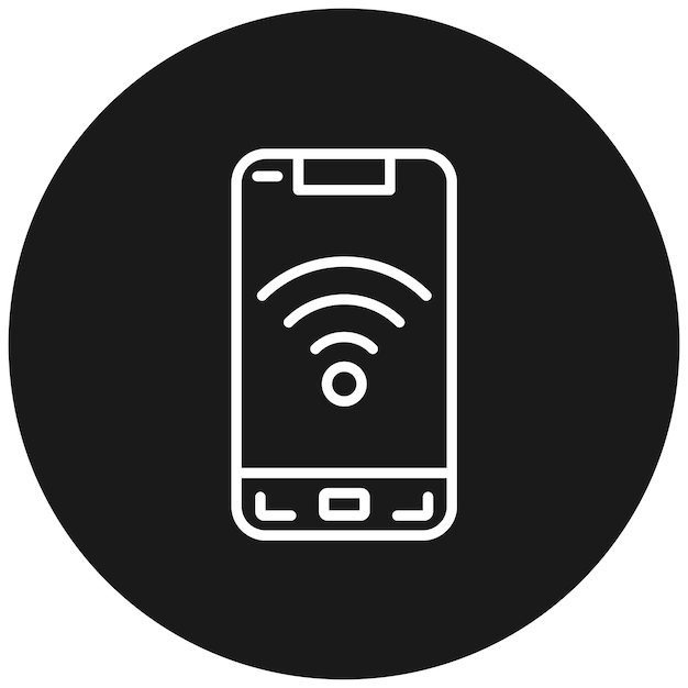 Mobile wifi vector icon can be used for mobile apps iconset