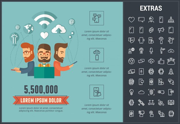 Modello, elementi ed icone infographic di mobilità