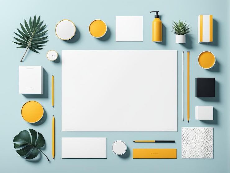 Vector 빈 프레임을 가진 모의 프레임 3d 렌더링