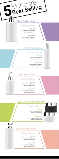 Mock up realistic best skincare beauty product bottle