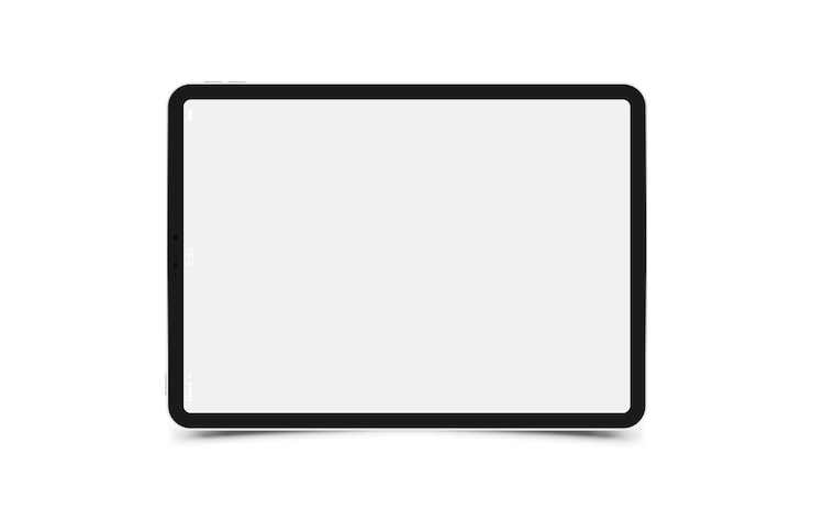 Vector mock-up realistic black tablet 