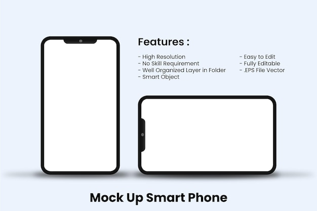 Mock up smart phone blank template