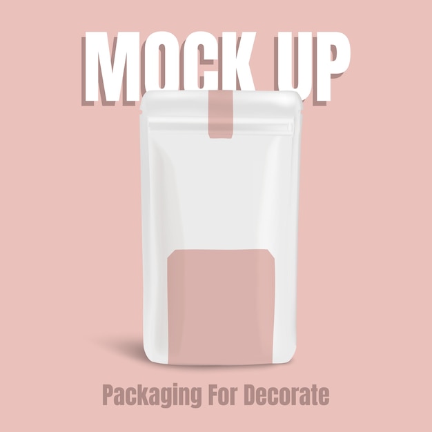 Mock-up verpakking van zakken voor decoratie