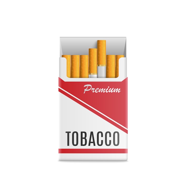 Vector mockup 3d realistic pack of cigarettes. vector