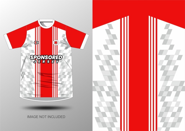 Mockup-achtergrond voor sporttrui rood patroon koolstof