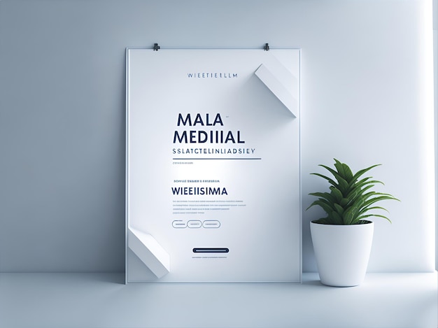 Vector mockup banner and poster for social media