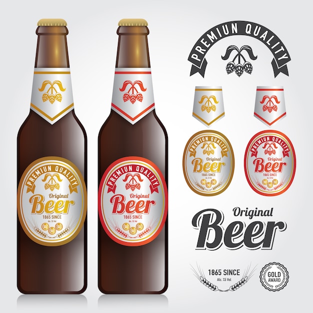 Mockup Of Bottle Vector And Design Premium Label Of Beer