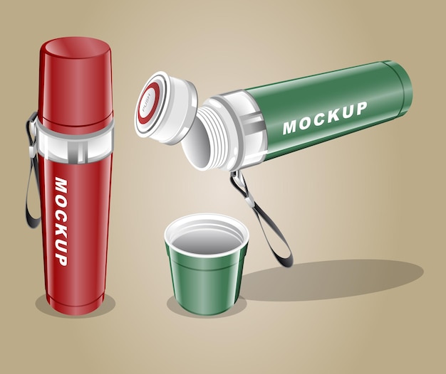 Mockup bottle vector illustration