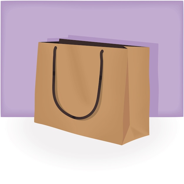 Mockup brown shopping bag