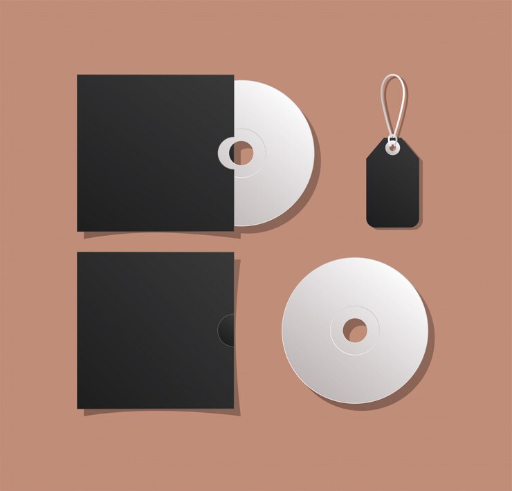 Vector mockup cds and label 