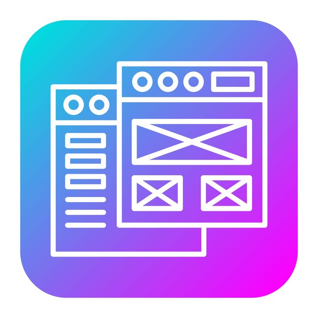 Mockup Design vector icoon Kan worden gebruikt voor codering en ontwikkeling iconen