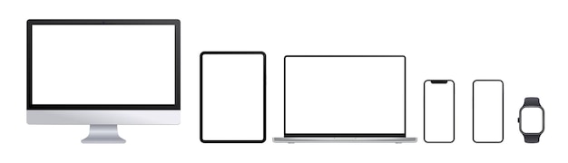 Set di dispositivi mockup dispositivi realistici