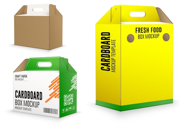 Mockup karton realistisch