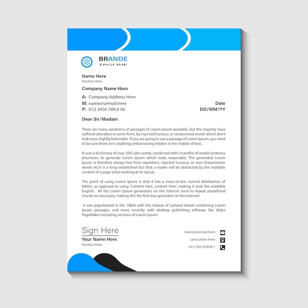 mockup letterhead design