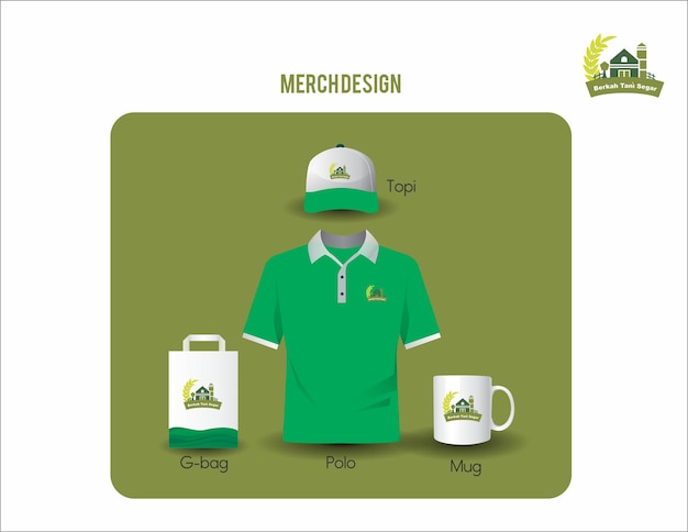 mockup merchandise groen