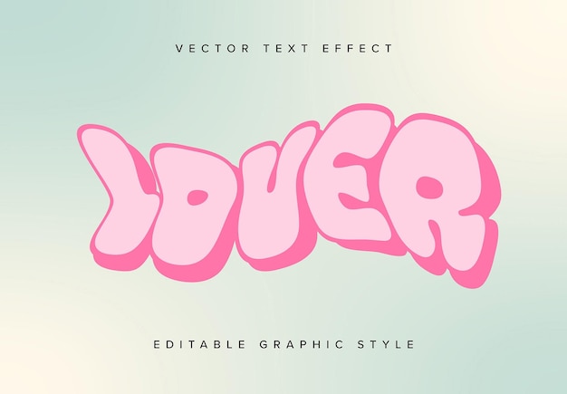 Vector mockup met een verdraaide roze tekst-effect