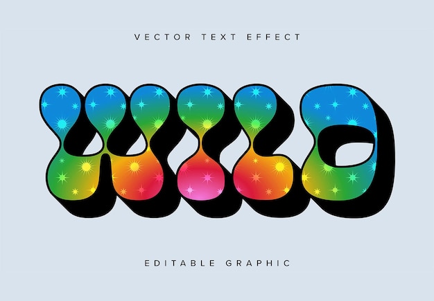 Mockup met helder verloop Vector teksteffect