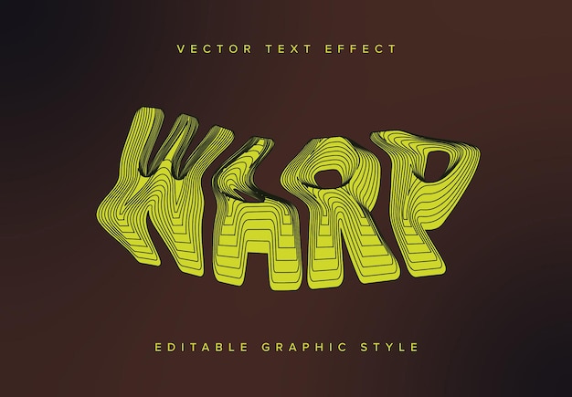 Vector mockup met verwrongen tekst-effect