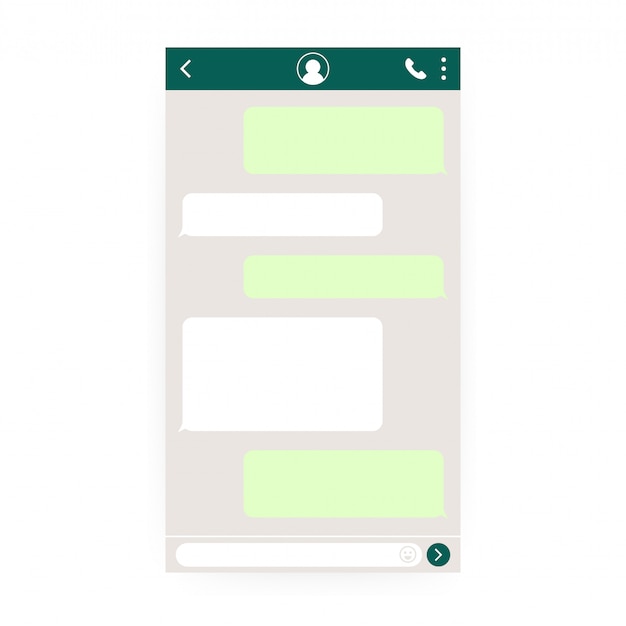 Vector mockup of mobile messenger.