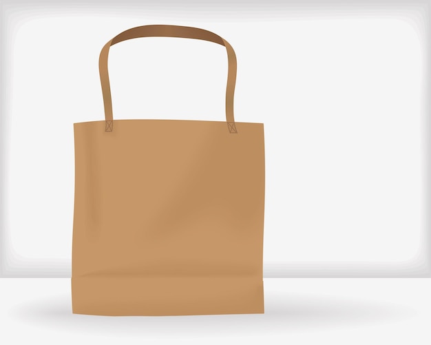 Vector mockup paper shopping bag