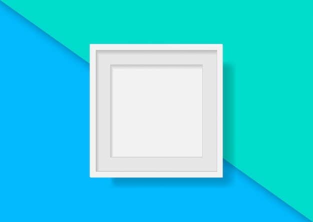 Mockup van een wit leeg frame Minimale compositie met leeg beeld frame Minimalisme Selectief f