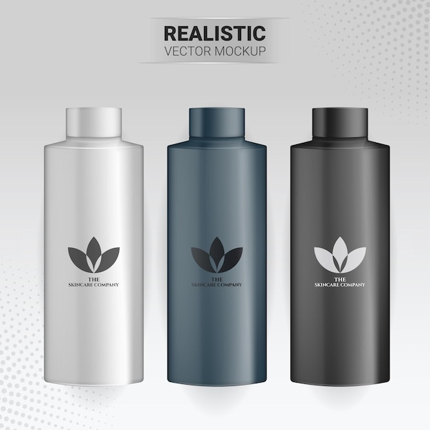 mockup vector bottle design realistic