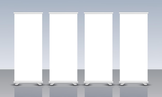 Mockup voor banners oprollen