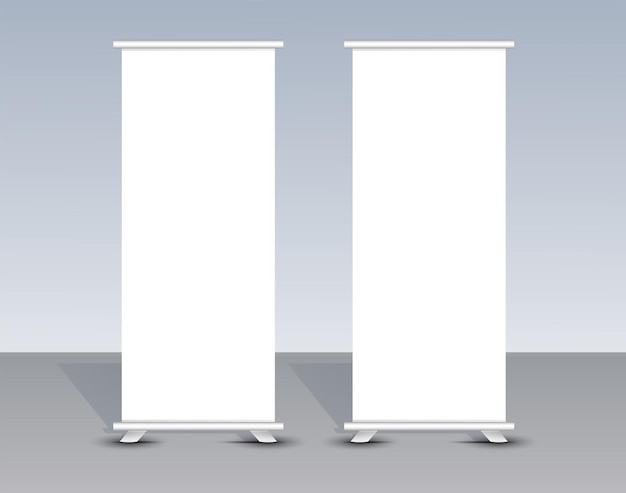 Mockup voor banners oprollen