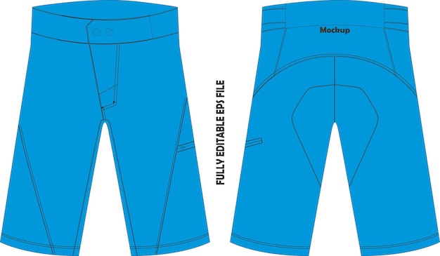Mockup voor mountainbike-shorts
