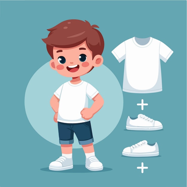mockups van kinderkleding