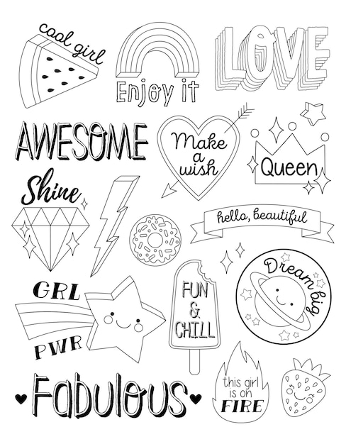 Mode doodle stickers instellen