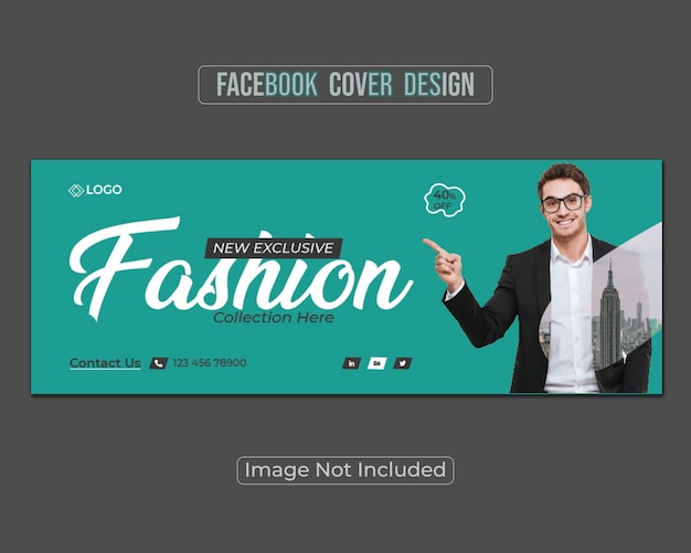 Mode en verkoop social media face book cover webinar ontwerp