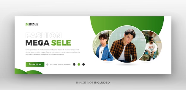 mode mega sale sociale media facebook cover banner ontwerp sjabloon