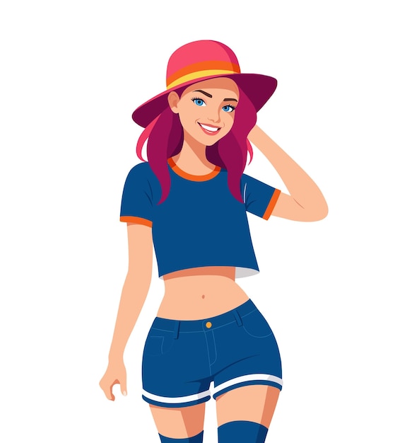 mode meisje illustratie vector