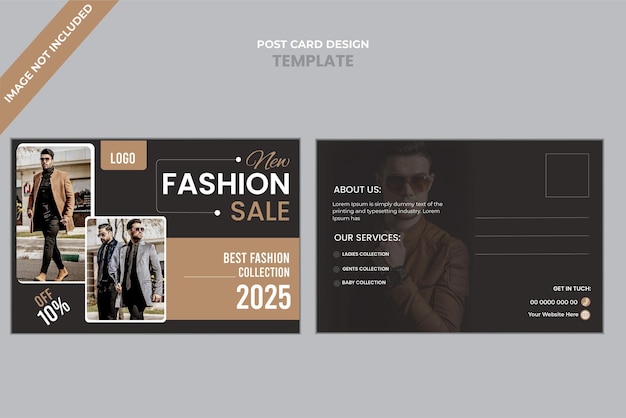 Vector mode postkaart moderne en eenvoudige creatieve sjabloon