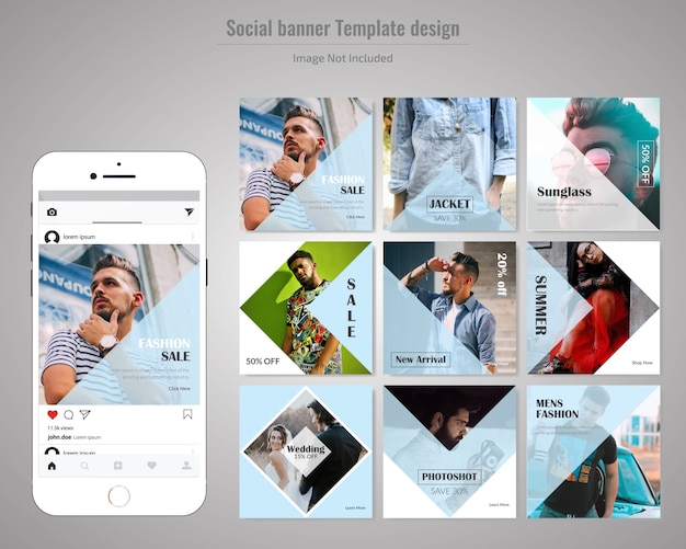 Vector mode sociale media post sjabloon