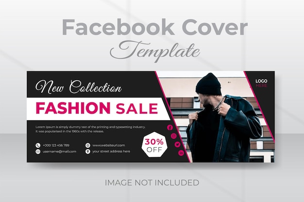 Vector mode verkoop facebook omslag sjabloon voor spandoek voor sociale media